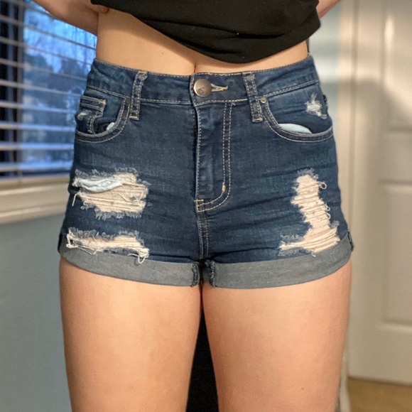 rsq ripped jean shorts - Picture 3 of 4